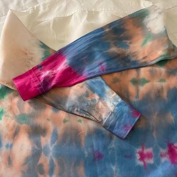 🎨 Free Speech Glitch Dyed Linen Shirt – Artfully Undone, Effortlessly Cool - Picture 9 of 14